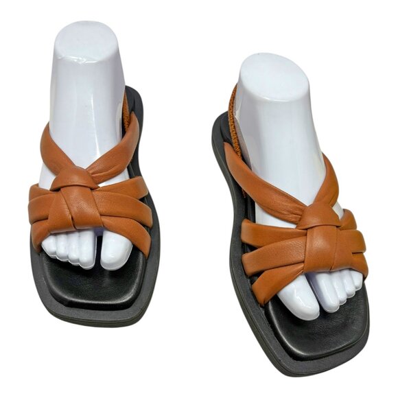 Shoe The Bear Copenhagen Krista Butterscotch Leather Slingback Sandals - Picture 6 of 12